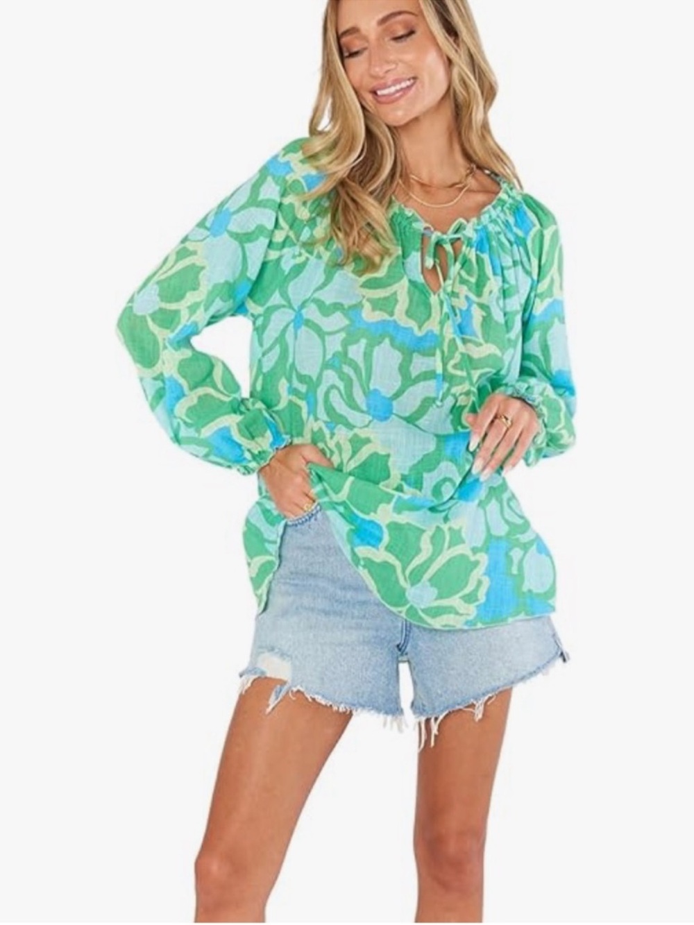 Show‎ Me Your Mumu Margo Tunic Floral Blouse  Size XS